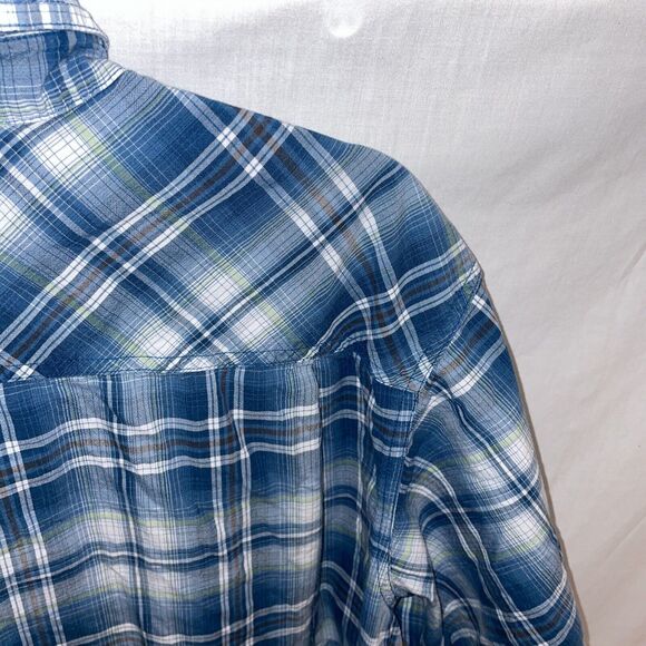 Red Head Casual Shirt Men’s Size XL Blue Striped Short Sleeve Button Up Cotton - Picture 10 of 12